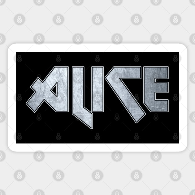 Heavy metal Alice Sticker by KubikoBakhar